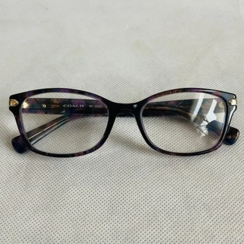 Coach Women's HC6065 Reading Glasses Eyeglasses Confetti Purple Frame 5288